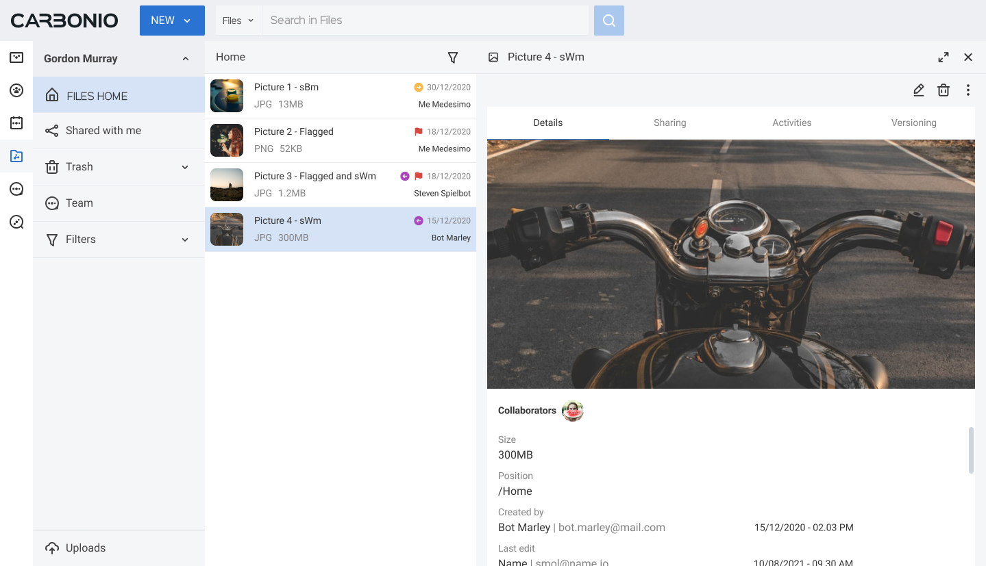 screenshot of Zextras Carbonio